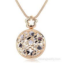 Wholesale Gold Flower Pendant Necklaces